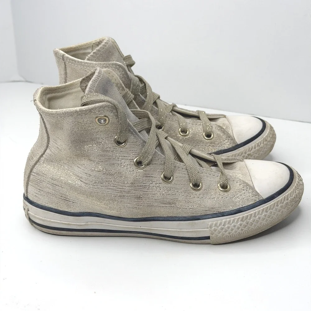 Converse Chuck Taylor All Star‎ High Egret Cream with Gold Shimmer